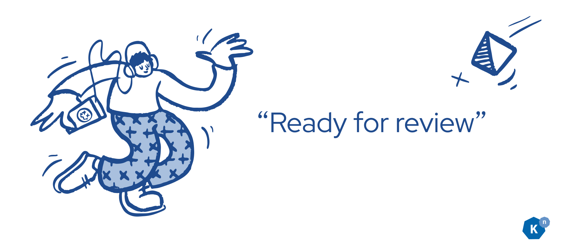 A person dancing to music with the words "Ready for Review"